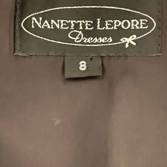 Nanette Lepore Short Sleeve Collared Black Mini Dress Size 8 - Picture 11 of 12